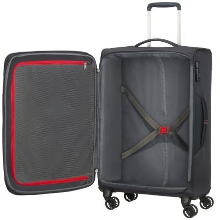 American Tourister Maleta Crosstrack Spinner Expansible 67cm Gris y Rojo 4 Ruedas American Tourister Maleta Crosstrack Spinner Expansible 67cm Gris y Rojo 4 Ruedas